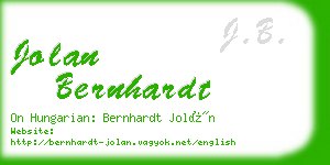 jolan bernhardt business card